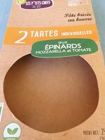 Tarte individuelle aux épinards mozzarella et tomate