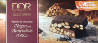 Turrón de chocolate negro con almendras