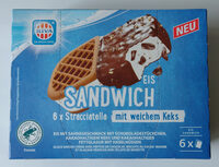 Eis Sandwich Stracciatella mit weichem Keks