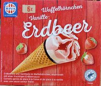 Waffelhörnchen Vanille-Erdbeer
