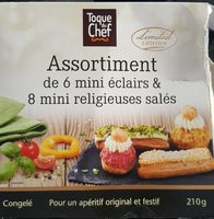 6 éclairs et 8 religieuse salés