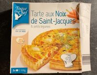Tarte aux noix de saint-jacques et petit legumes