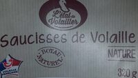 Saucisses de volaille