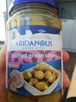Grüne Oliven mit Knoblauch