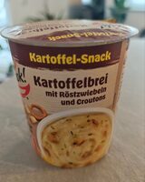 Kartoffelbrei mit Röstizwiebeln und croutouns
