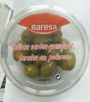 Olives vertes grecques farcies au poivron