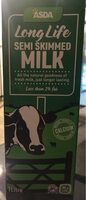 Long life semi skimmed milk