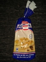 Pains au lait (x 10) aux pépites de chocolat au lait