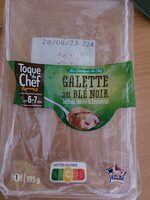 Galette  au blé noir lardons, chèvre & emmental