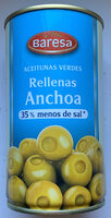 Aceitunas manzanilla rellenas de anchoa
