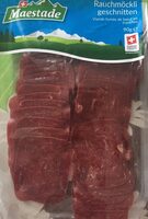Viande fumée de boeuf en tranches