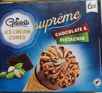 Cônes pistache et chocolat