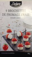 Brochettes de fromage frais tomates cerise