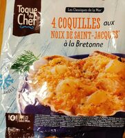 4 Coquilles aux noix de saint Jacques à la bretonnes