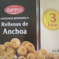 Aceitunas manzanilla rellenas de anchoa