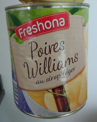 Poires Williams demi-fruit au sirop léger