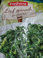 Leaf spinach, portioned