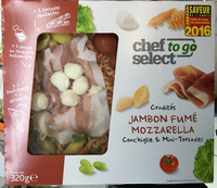 Crudités Jambon fumé Mozzarella Conchiglie & Mini-Torsades