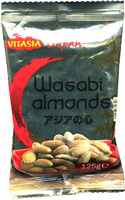 Almendras fritas con wasabi