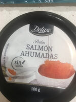Perlas de salmón ahumadas