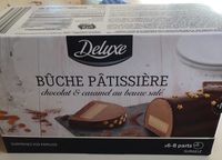 Bûche pâtissière chocolat & caramel au beurre salé