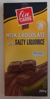Milk chocolate with salty liquorice