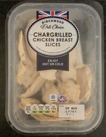 Chargrilled chicken breast slices