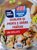 Insalata di patate e crème fraiche con cipollotti