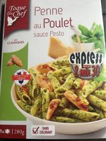 Penne au poulet sauce pesto