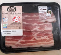 Poitrine porc tranchée sans os LR