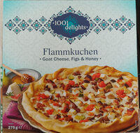 Flammkuchen goat cheese, figs and honey