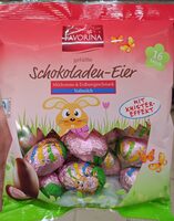 Gefüllte Schokoladen-Eier Milchcreme Erdbeergeschmack