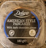 American style pancakes with chocolate
