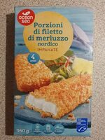 Porzioni di filetto di merluzzo nordico