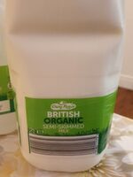 British organic semi skimmed milk
