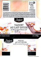 Yaourt au lait entier sur lit au caramel beurre salé