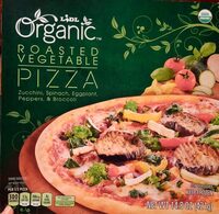 Organic roasted vegetable pizza
