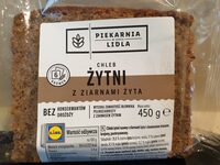 Chleb żytni z pełnego ziarna żyta, razowy