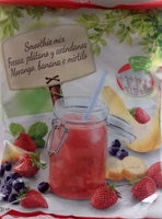 Smoothie mix fresas, plátano y arándanos