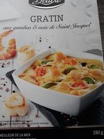 Gratin gambas et noix st jacques