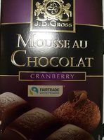 Mousse au chocolat cranberry