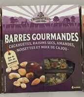 Barre gourmande cacahuète raisin fruit à coque