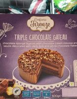 Triple chocolate gateau