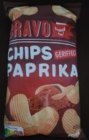 Geriffelte Kartoffelchips mit Paprika-Geschmack