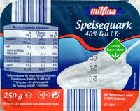 Speisequark 40% Fett i. Tr.