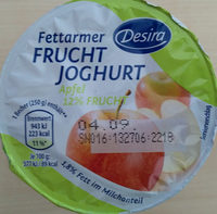 Fettarmer Frucht Joghurt Apfel