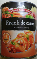 Ravioli de carne de vacuno con salsa guisada a la italiana