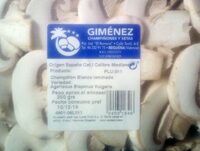 Champiñón blanco laminado