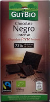 Chocolate negro intenso 72% de cacao