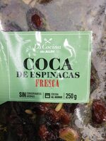 Coca de espinacas fresca